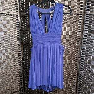 Blue Side-tie Dress